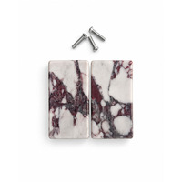 Poignée de porte de placard rectangulaire haut de gamme en marbre Calacatta Viola, poignée de porte de vêtements de luxe léger, bouton de placard de cuisine en marbre