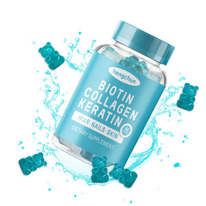 Bonbons vitaminiques au collagène multi marin de haute résistance Peptides de protéine de collagène halal végétalien Bonbons à la biotine pour les cheveux, la peau et les ongles - Product Image 1