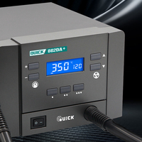 Station de Retravail Intelligente Rapide 862DA+ avec Décapage à Chaud 1000W, Grand Volume d'Air, Pistolet à Air Chaud Numérique LCD 220V, Station à Air Chaud Rapide