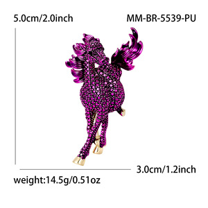 Broche de caballo de diamante de aleación de estilo Retro de moda europea americana transfronteriza para niños, broche de joyería de ramillete de ropa que combina con todo - Product Image 5