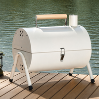 Barbecue portable pliable au charbon de bois OEM ODM, design coupe-vent, léger, en fonte, démontable, avec compartiments indépendants pour le charbon