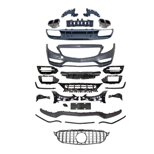 Kit carrosserie PP pour <span class=keywords><strong>Mercedes</strong></span> <span class=keywords><strong>Classe</strong></span> <span class=keywords><strong>C</strong></span> W205, mise à niveau <span class=keywords><strong>Classe</strong></span> <span class=keywords><strong>C</strong></span> W205 C63 2019 - Pare-chocs avant et diffuseur arrière. - Product Image 1