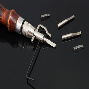 Déchiqueteuse de bord de support de bord de <span class=keywords><strong>Groover</strong></span> 7 en 1, rainure de couture en cuir réglable, biseaux de bord en cuir, travail de maroquinerie bricolage - Product Image 3