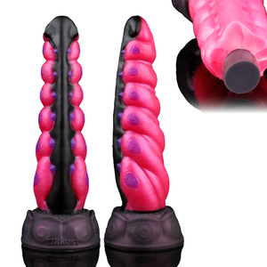 Dildo a doppio strato King <span class=keywords><strong>Centipede</strong></span> Rosso Rosa all'ingrosso con base a ventosa, plug anale in silicone, giocattolo per adulti - Product Image 4