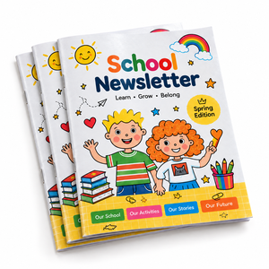 Stampa Personalizzata di Notizie Scolastiche con Rilegatura a Punto Metallico, Riviste per Studenti, Opuscoli per Scuole, Accademie e Comunità Genitoriali - Product Image 1