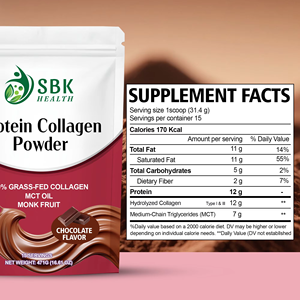 Colágeno en Polvo Sin Azúcar con Proteína, Colágeno Hidrolizado de Fruta del Monje, Colágeno MCT con Sabor a Chocolate - Product Image 2