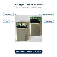 Conector USB Tipo C Macho de 12 Pines Marca JN, USB 2.0 a C 8A 56K, Tipo de Soldadura con Resistencia, Enchufe USB-C 30V para Cable de Datos de Carga Rápida
