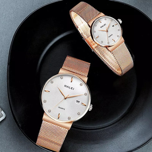 Reloj de cuarzo original nuevo de la marca HALEI para mujer, resistente al agua 3BAR, correa de malla de acero inoxidable, manecillas, movimiento japonés, venta al por mayor. - Product Image 4