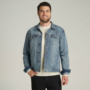 Custom Logo Denim <b>Jacket</b> <b>Men</b> <b>Men</b> Casual Denim <b>Jacket</b> OEM Male Best Quality Denim <b>Jackets</b> for Boys - Product Image 1
