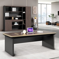 Bureau de direction moderne en panneaux de bois de luxe, mobilier commercial, assemblage facile, extensible en L, écologique, simple, ML