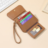 Günstige Damen Damen Bowknot Leder Kreditkarten inhaber Trifold Coin Purse Wallet mit Schnallen verschluss