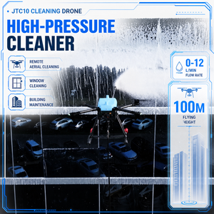 Drone de Nettoyage de Précision à Jet d'Eau Haute Pression – Technologie UAV pour le Lavage des Façades en Verre des Bâtiments Industriels - Product Image 1