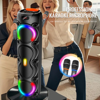 Altavoz Bluetooth Portátil de 20W, 8 Pulgadas, Batería de 3600mAh, Altavoz Estéreo Inalámbrico TWS con Pantalla, Micrófono Remoto, FM, USB, Tarjeta TF