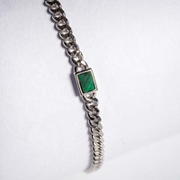 Bracelet en pierre de malachite pour fille et garçon, bijoux fins, chaîne classique, cool, Gemnel