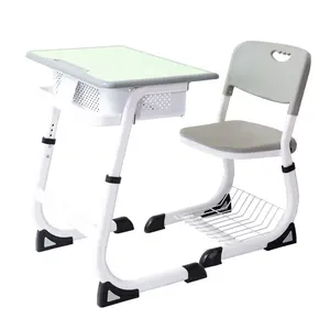 School Furniture Student Desk and Chair Adjustable Primary School Table Desk and Chair Set