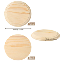 Plaque de cercle en bois de pin naturel inachevé, base en bois pour objets décoratifs, décoration en bois