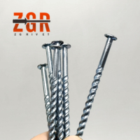 ZGR Steel Concrete Nails Twisted Shank Flat Pan Round Head Spiral Spike Groove Nails Common Nails