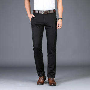 Hot Sell Quality <b>Men's</b> Trousers Business Casual <b>Pants</b> Straight Leg <b>Pants</b> <b>Stretch</b> Slim Fit for <b>Men</b> - Product Image 5
