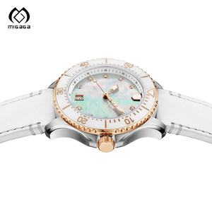 मिगा आकस्मिक दैनिक कस्टम लोगो 38 मिमी <span class=keywords><strong>10</strong></span> एटम वाटरप्रूफ स्वचालित युगल पुरुष और महिला गोताखोर घड़ी के लिए - Product Image 3