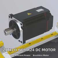 Motor Servo DC Sin Escobillas ZLTECH Nema24 con Codificador, Tamaño de Brida 60mm, IP54, 400W, 48V, 1.27N, 11A, 3000RPM para Máquina CNC