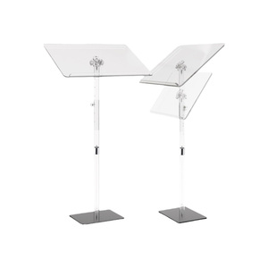 Dễ dàng lắp ráp hiện đại có thể điều chỉnh trong suốt Acrylic Máy tính để bàn bục đứng cho bài phát biểu - Product Image 4