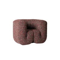 Fauteuil rouge, canapé design, fauteuil créatif unique, fauteuil de loisirs en tissu rouge, canapé simple