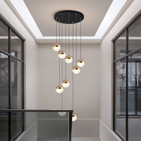 Lustre de chevet en or de luxe léger pour chambre à coucher, comptoir de bar, hauteur réglable, LED à intensité variable, design créatif et tendance