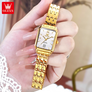 <span class=keywords><strong>Montre</strong></span> Quartz OLEVS 5616 Personnalisée Oem de Luxe à la Mode avec Logo, Dorée Classique pour <span class=keywords><strong>Femme</strong></span>, en Acier, Étanche, avec Calendrier, Cadeau - Product Image 1