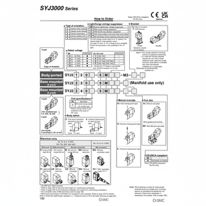 Soupape de commande SYJ3223-5LOZ-M3 électrovanne pneumatique SMC - Product Image 1