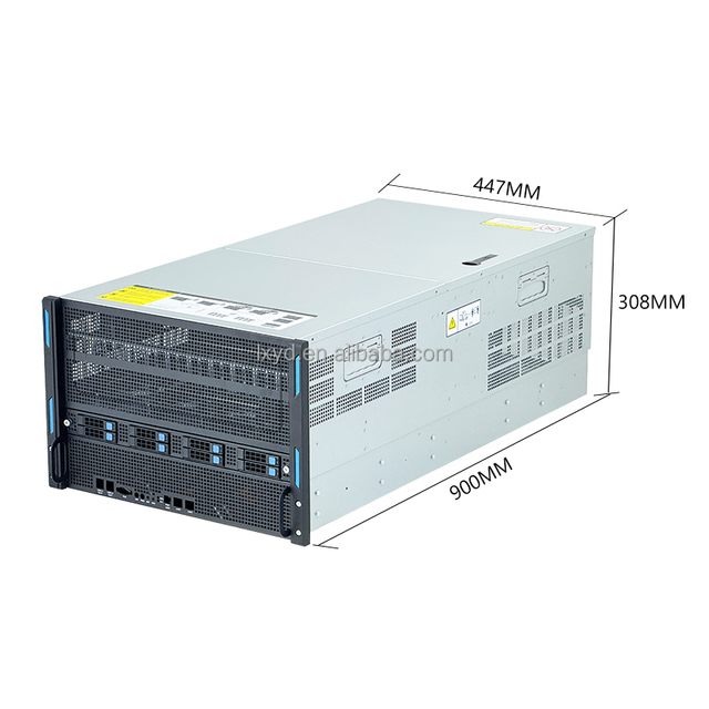 ASRock Gen5 7U Rackmount Server Chassis 8 GPU Support for 5090/4090 Deep Learning AI Rendering Big Data Analytics Cases System