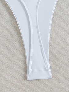 Luxe chine <span class=keywords><strong>Bikini</strong></span> nuit décolleté en V petit blanc Sexy Monokini <span class=keywords><strong>sans</strong></span> rembourrage une pièce maillots de bain pour les femmes - Product Image 4