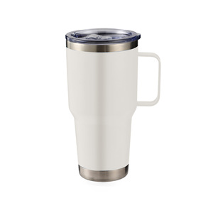Vaso Térmico de Viaje de 20oz/30oz, Doble Pared, Acero Inoxidable, Aislamiento al Vacío, con Asa de Acero - Product Image 1