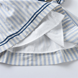 Robes d'été pour bébé fille col en voile rayé frère soeur jumeaux vêtements assortis garçons ensemble de vêtements espagnols robes pour enfants - Product Image 6