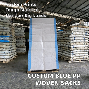 Sacos de polipropileno laminado azul personalizados <span class=keywords><strong>USKY</strong></span> de 100 kg y 50 kg para arroz, granos y maíz, con impresión, grado alimenticio, Yemen, Ghana - Product Image 2