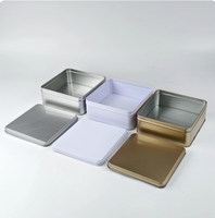 Boîte de rangement carrée en fer blanc écologique pour chocolat, gâteau, huile d'olive et pain - Boîte cadeau personnalisée pour biscuits et bonbons