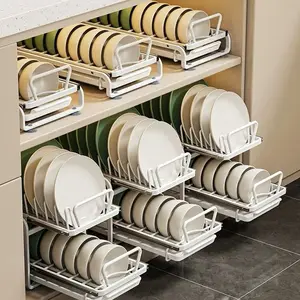 Neue Küche Geschirrhalter Schubladen-Stil ausziehbarer Ablage-Rack Abfluss-Aufbewahrungs-Rack