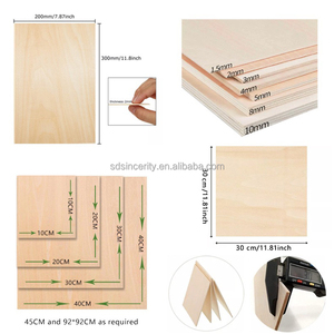 <span class=keywords><strong>Fogli</strong></span> di <span class=keywords><strong>Compensato</strong></span> di Betulla, Noce e Tiglio su Misura, Spessore 1/8 (3mm), 400x400, per Taglio Laser - Product Image 5