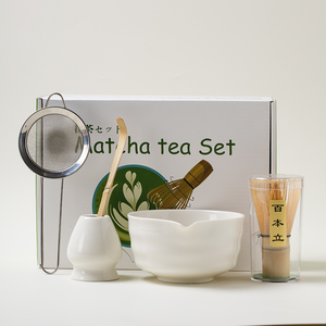 Nuevo Juego de Té Matcha Japonés de Cerámica de 5 Piezas con Bolsa, Batidor, Tazón con Boquilla, Soporte <span class=keywords><strong>para</strong></span> Batidor, Colador y Soporte <span class=keywords><strong>para</strong></span> Cuchara - Product Image 6