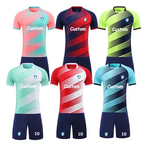 Camisa de futebol de sublimação para homens e mulheres, camisa de alta qualidade com nome personalizado, uniforme de futebol para treinamento de time, roupa de futebol