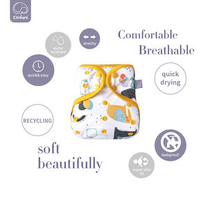 Elinfant Big Size 10-20kg Maternal and Infant <strong>Supplies</strong> 100% Polyester Waterproof Snap Baby <strong>Cloth</strong> <strong>Diaper</strong> Cover - Product Image 4
