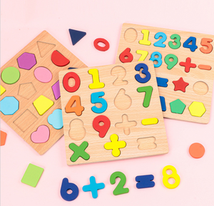 Rompecabezas de Madera al por Mayor para Niños, Letras Mayúsculas <span class=keywords><strong>y</strong></span> Números, Tablero de Aprendizaje, Bloques de Construcción Educativos para Niños de 2 a 7 Años - Product Image 1