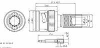 Conector Macho BNC LWMC para Cable LMR300 de hasta 4GHz VSWR 1.30:1 Máx.