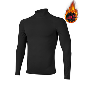 Camiseta deportiva <span class=keywords><strong>de</strong></span> manga larga con cuello levantado para <span class=keywords><strong>hombre</strong></span>, ropa <span class=keywords><strong>de</strong></span> Fitness <span class=keywords><strong>de</strong></span> secado rápido, camiseta <span class=keywords><strong>de</strong></span> Fondo <span class=keywords><strong>de</strong></span> <span class=keywords><strong>Entrenamiento</strong></span> para correr con pelota - Product Image 3