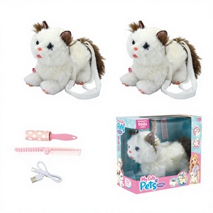 Jouet interactif rechargeable en peluche super douce pour <span class=keywords><strong>chien</strong></span>, parlant, chantant, avec enregistrement vocal, design sac bandoulière, pour anniversaire d'enfants - Product Image 2