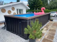 Conteneur rectangulaire en acier inoxydable durable pour piscine, aquarium de luxe, patio extérieur pour projets hôteliers et de complexes de villégiature - Garantie 10 ans
