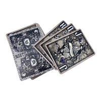 Cartes de poker estampage or gaufrage personnalisé impression de cartes à jouer classiques à noyau noir cartes à jouer magiques personnalisées et boîte