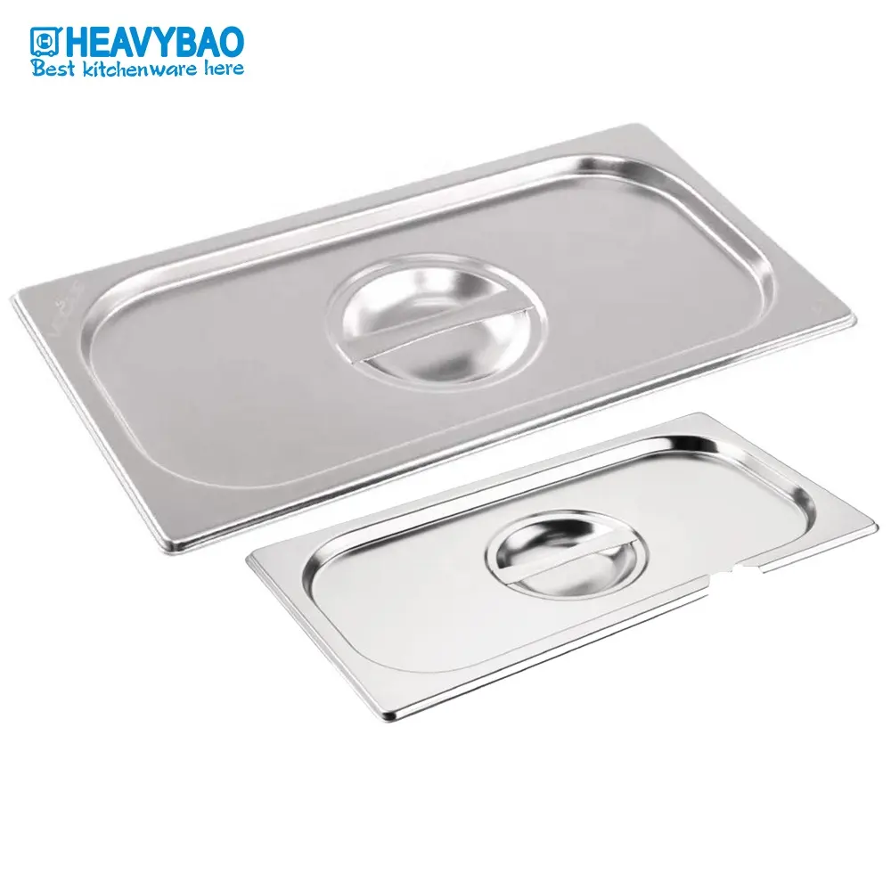 Heavybao 201 Stainless Steel Anti Jam GN Pans Cover Food Container
