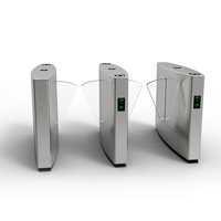 Barrière tournante de sécurité haute sécurité à hauteur de taille avec contrôle d'accès par empreinte digitale/code QR/RFID pour gymnases et centres de fitness