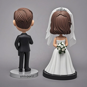 Stijlvolle Faux Hars Bruidspaar Beelden-Ideaal Voor Huwelijksdecoraties En Gunsten - Product Image 6