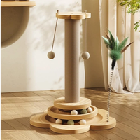 Griffoir pour chat, arbre à chat tout-en-un, griffoir en sisal résistant à l'usure, sans perte de fibres, jouet pour chat d'intérieur